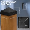6x6 Pyramid Post Caps (5-Pack) – Stainless Steel, Matte Black