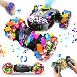 ARNTOYOND Gesture Sensing Remote Control Stunt Car Toys for 6-12 yr Boys Girls, 360° Rotating 4WD RC Transform Cars 2.4Ghz Drift Hand Controlled Twist Cars, Best Birthday for Kids 8-12