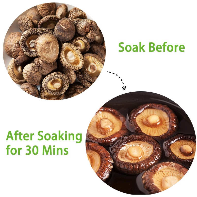 VIGOROUS MOUNTAINS Dried Shiitake Mushrooms for Cooking, 2-3CM Dehydrated Mushrooms,
