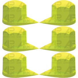 APUK 6x Checkpoint Wheel Nut Indicator Rubber Boot Dust Cap Bright Green Marker 33mm