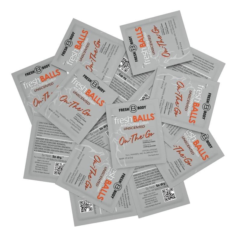 Fresh Balls "On-The-Go" Lotion Packets for Men (Unscented) - Pack