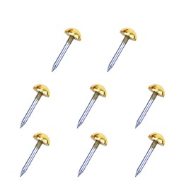 Leliafleury 10Pcs Upholstery Tacks Brass Furniture Tacks Nails Decorative Thumb Tacks Furniture Nails Pins Stud Tacks Push Pins for Wood Sofa Chair Bed (12 x 27mm, Gold)