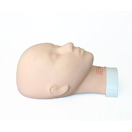 Charlene® Makeup Flatback Mannequin Head for Training and Practicing (Closed-Eye, Light)