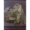 50 Pieces Wing Feather Golden Charms Decor Craft Handmade Accessories