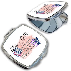 BRGiftShop Definition Of A Glow Getter Set Goal Compact Pocket Cosmetic Mirror