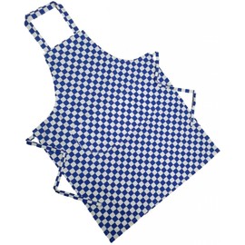 Nightwear Heaven 100% UK Made Chefs Check Aprons - 4 Colours Blue