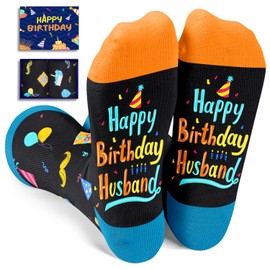 HAPPYPOP Husband Birthday Gift from Wife - Gifts for Husband Christmas Valentines Fathers Day, Funny Socks for Men