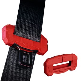 WENDISH Car Universal Seat Belt Clips Cover,Seat Belt Buckle Protector for Car, Anti-Scratch Silicon Seat Belt Buckle Protector (Red, Small Size) (SBP)