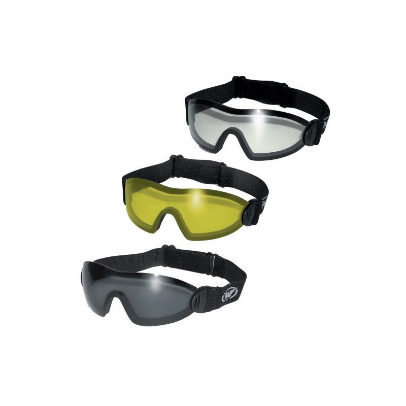 Global Vision Skydive Flare Motorcycle Goggles 3 Pair Clear Smoke