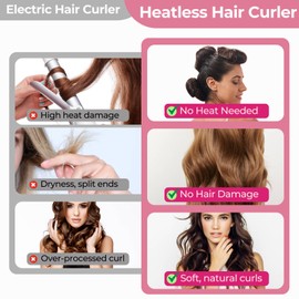 Lockenwickler Über Nacht, 3 Stück Heatless Curls Band Mit Flanellüberzug, Hitzefreie Lockenwickler Mit Haken, Overnight Curls, Haarstyling-Tools Für Langes Haar Von Frauen (Black)