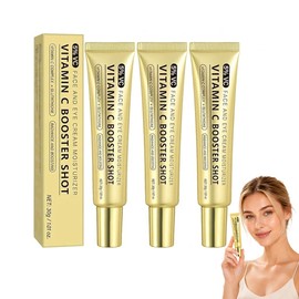3 Pzs Vitamina C Booster Shot Serum, Vitamin C Suero Facial con Niacinamida Ilumina y Unifica el Tono, Reduce Manchas y Arrugas, Improves Skin Tone & 