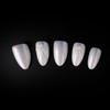 Pearl White 3D Press On Nails – Short Almond Glossy