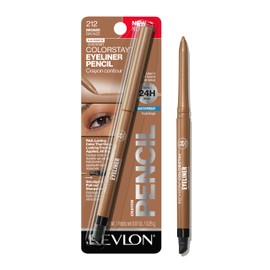 REVLON ColorStay Pencil Waterproof Eyeliner, Smudge-Proof, Eye Makeup with Built-In Sharpener, Stocking Stuffer for Women, 212 Bronze, 0.01 oz
