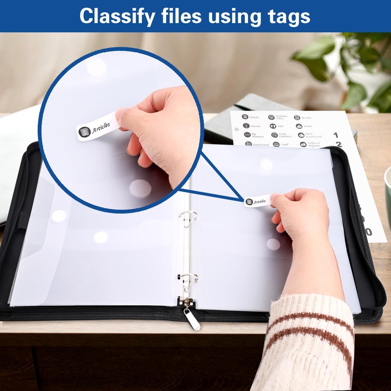 HAUTOCO Important Document Organizer Zipper Life Binder Family Emergency Binder