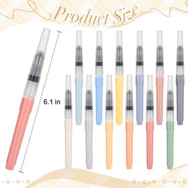 Dunzoom 12pcs Underglaze Water Color Brush Pens for Pottery Ceramics, Watercolor Paint Push Pens for Decorating Under Ceramic Pottery Bisque