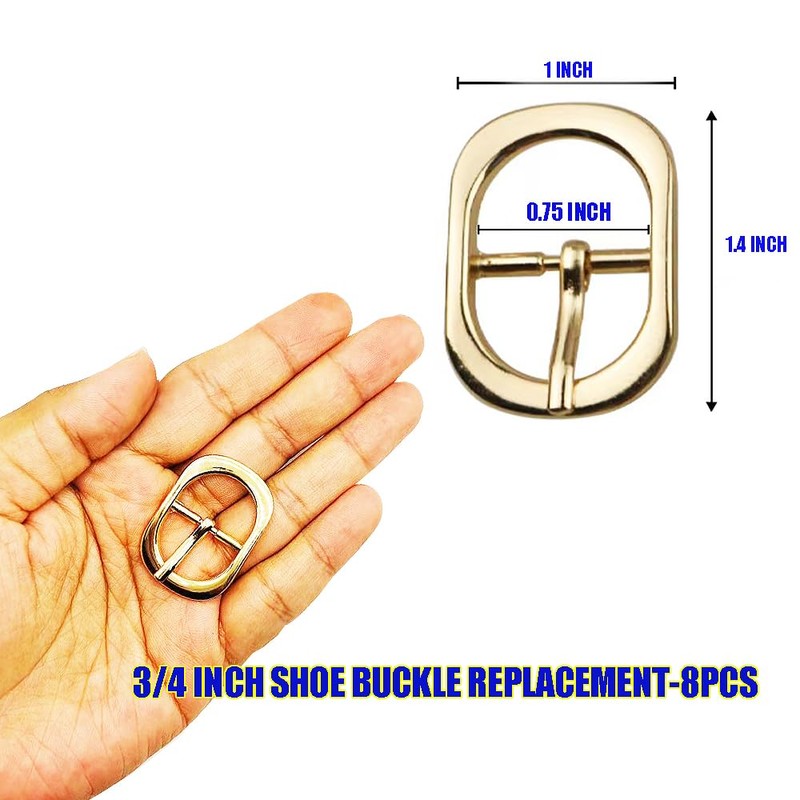 Atskonnen Shoe Buckle Replacement Set 3/4 Inch for Purse Strap