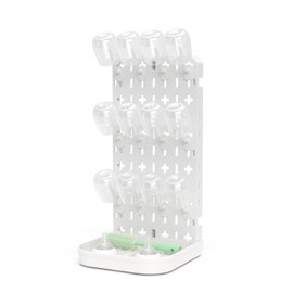 Baby Bottle Drying Rack Bottle Dryer Rack for 12 Bottle Drying Rack Space Saving Kitchen Countertop Vertical Cup Drainer Rack Detachable Baby Bottle Holder Storage Organizer Pump Part Dryer Rack White