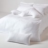 HOMESCAPES White Pure Egyptian Cotton V-Shape Pillowcase 330 TC 500