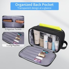 YINGLANG Toiletry Bag for Men,Travel Wash Bag,Durable Makeup Bag with Handle,Toiletries Cosmetic Organizer Bag for Gym Shower Bathroom Accessories (Pink, L)