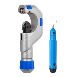 TURBRO Tube Cutter Tool for 1/4 to 1-3/4 in (5 to 50 mm) Pipes, Heavy-Duty Large Pipe Cutter with a Deburring Reamer, Fits Copper, Aluminum, Brass, and Thin Stainless Steel Pipes, CT-650C