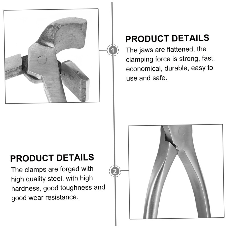 IWOWHERO Press Flatten Pliers Flat Nose Pliers for Leather Strong