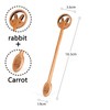 BinaryABC Easter Rabbit Bunny Coffee Spoon,Easter Espresso Stirring Spoon,Easter Wooden