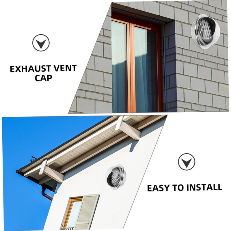 TEHAUX Exhaust Vent Cover Outdoor Wall Mounted Exhaust Vent Cap