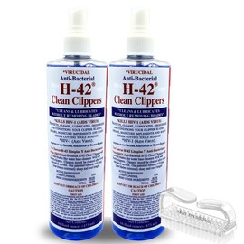 H-42 Clean Clippers Blade Cleaner with Brush - 16oz Bottle (2 Pack)