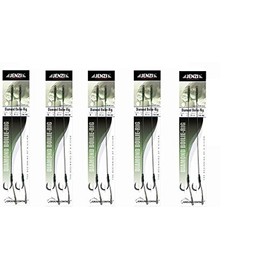 Set of 10 JENZI Leaders Braided Line Boilie Rigs Diamond Leader Carp Hook Size 1, 2, 4, 6, 8, 10 Includes Boilie Stopper + Free Petri Heil Sticker (Hook Size 1)