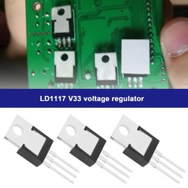 EMSea LD1117V33 Voltage Regulator 3.3V 950mA TO-220 Low Dropout Linear Voltage Regulator 3-Pin Voltage Regulator Power Management Chip Pack of 10