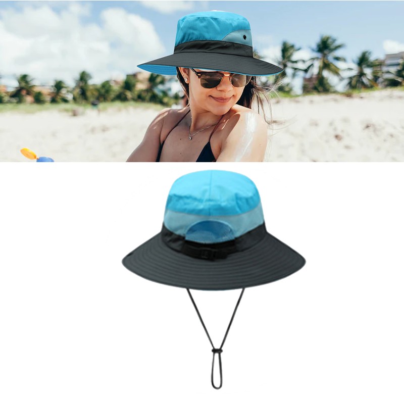Sun Protection Hat for Women Adjustable Rope Band Quick Drying