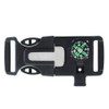 West Coast Paracord Emergency Whistle Buckle with Flint Scraper Compass