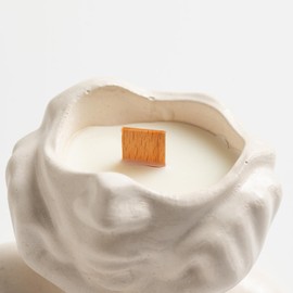 Atuvela Handmade Soy Wax Candles with Wooden Wick - Variety of Natural Flavours for Atmosphere and Decoration (Rose and Currant)