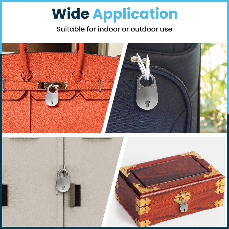 SDTC Tech 2pcs Mini Antique Padlock Retro Vintage Style Bear