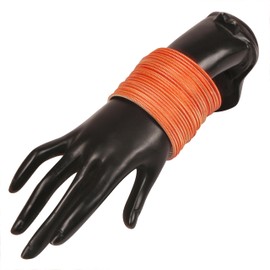 Touchstone NEW Indian Bollywood Handcrafted Peeled Pattern Italian Color Collection Pastel Orange Color Wrist Filler Designer Jewelry Bracelets Bangle. Set Of 24. For Women.