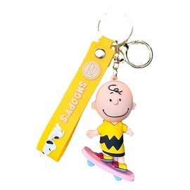 TCB Creations Charlie Cartoon Brown 3D Character Silicone Charm Keychain