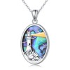 SHAOAN 925 Sterling Silver Lighthouse Mountain Pendant Necklace for Women