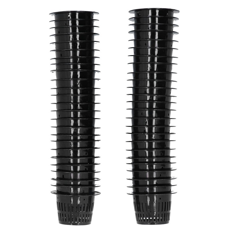 50PCS Planting Basket Mesh Pot Round Plant Grow Hydroponic Containers