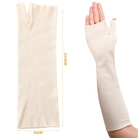4 Pcs Hand Socks for Splint Elastic Stockinette Tubing Wrist and Thumb Spica Wrap Liner for Under Brace for Women Men (3.9 x 13.3 Inch)