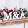 TONIFUL 7.8 Inch White Letter M Table Centerpiece A-Z DIY