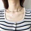 Layered Initial Necklaces for Women Paperclip Chain Necklace Silver Heart