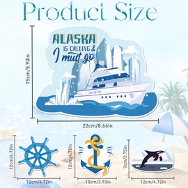 Alaska Cruise Door Decorations Magnetic - 14 Pcs Glacier Cute Animals Cruisin' Together Alaska Cruise Door Magnets, Alaska Cruise Essentials, Alaska Cruise Magnets for Door Ship Cabin Fridge