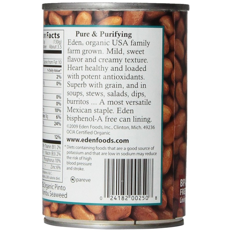 Eden Foods Organic Pinto Beans, 15 oz