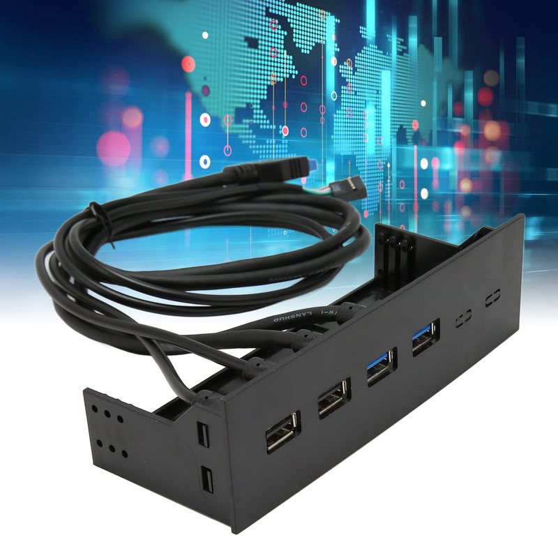 USB 3.0 Front Panel, 5.25in 4 Ports 5Gbps High Speed