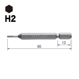 Vessel Hex Bit Hex Socket Bolt for Screws, 0.08 x 2.6 inches (2 x 65 mm), Set of 10, Hardness: H (High Hardness) A16 ZP