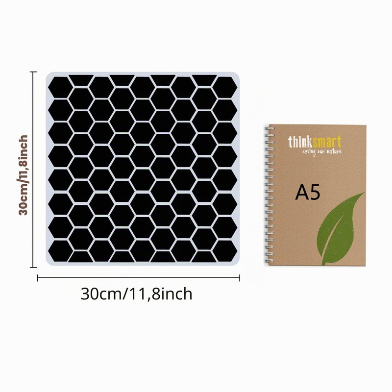 GORGECRAFT Honeycomb Stencil Templates 30 x 30 cm Large Washable