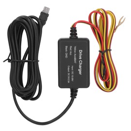Dash Cam Hardwire Kit Rubber Metal for Mirror Cam GPS Navigator Radar Detector 12‑30V 10W MINI