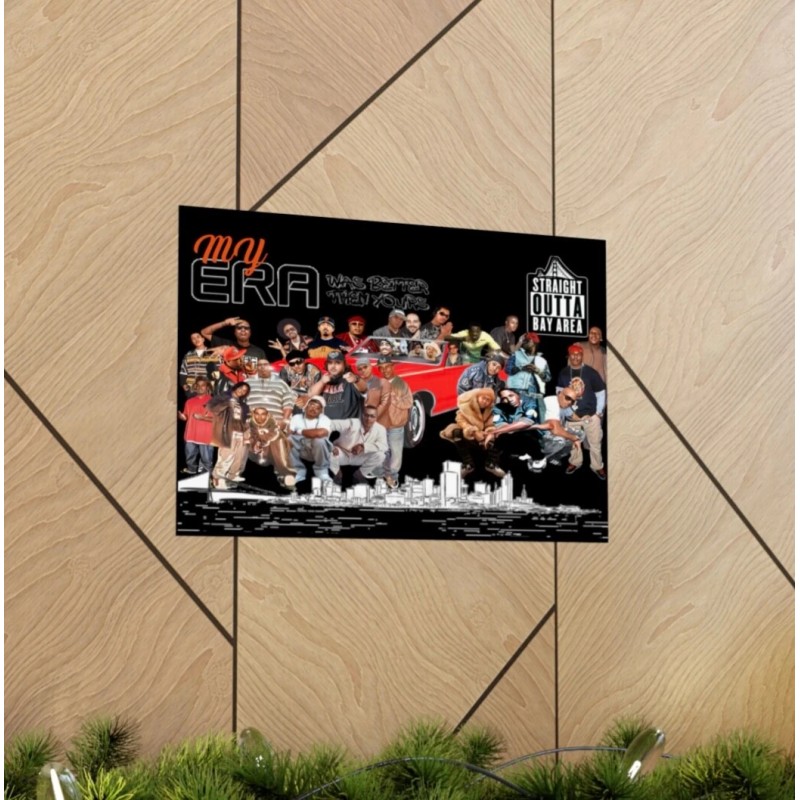 Bay area California rappers e40, mac dre, too short, 36"x24"