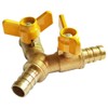 Uenede Brass 1/2 Inch 3-way Y-shaped Shut-off Ball Valve with
