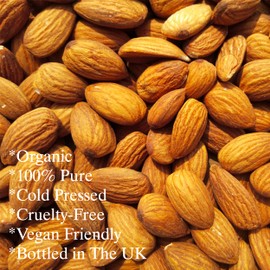 Feelia - Organic Sweet Almond Oil - Cold Pressed, Rich in Vitamins A, E, Zinc & Omega 3, Fast Absorbing, 100% Pure & Organic (300ml)